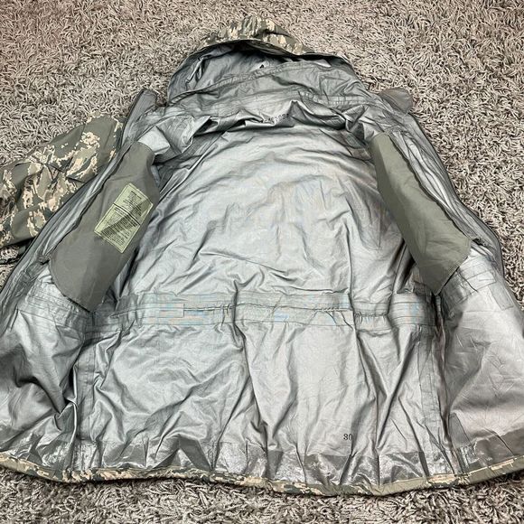 Air Force Parka Mens Medium Camouflage Camo Tiger Stripe APECS Nylon M Green - Picture 8 of 13